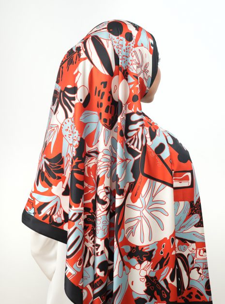 SATIN SHAWL BLACK NEW ORANGE 1 SATIN SHAWL BLACK NEW ORANGE 1