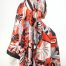 SATIN SHAWL BLACK NEW ORANGE 1