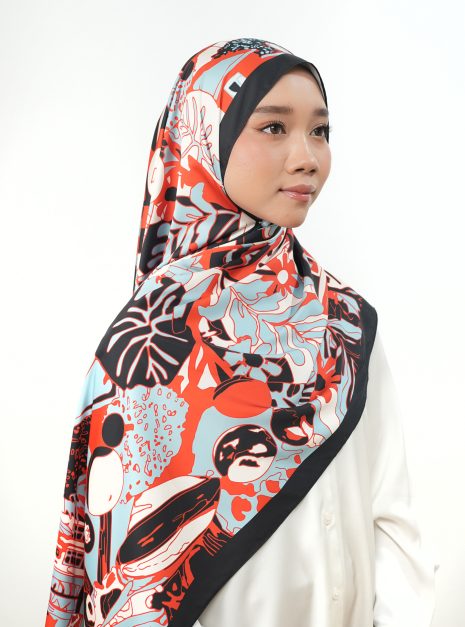 SATIN SHAWL BLACK NEW ORANGE 2 SATIN SHAWL BLACK NEW ORANGE 2