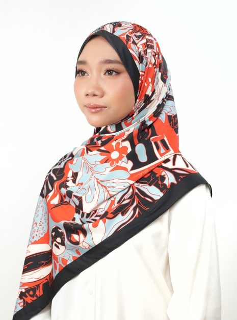 SATIN SHAWL BLACK NEW ORANGE 3 SATIN SHAWL BLACK NEW ORANGE 3