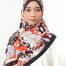 SATIN SHAWL BLACK NEW ORANGE 4