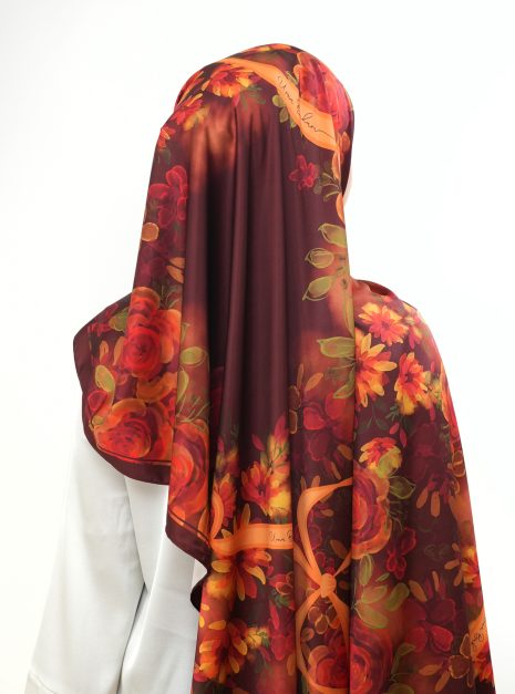 SATIN SHAWL BRAVO BURGUNDY 1