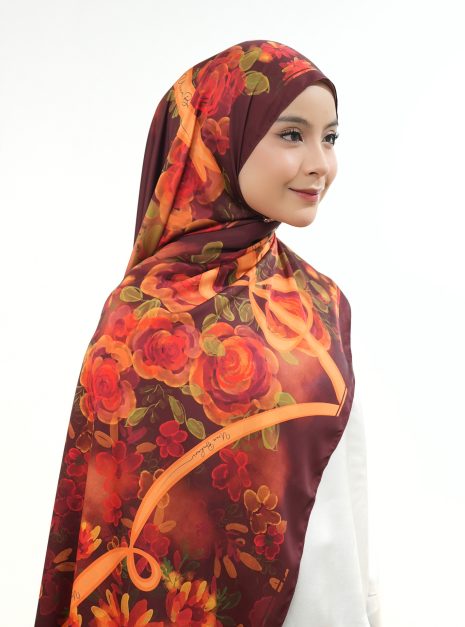 SATIN SHAWL BRAVO BURGUNDY 2